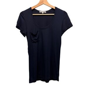 Tobey Grey Supima Modal Pocket Tee Navy Womens XS Minimalist Capsule Gorpcore